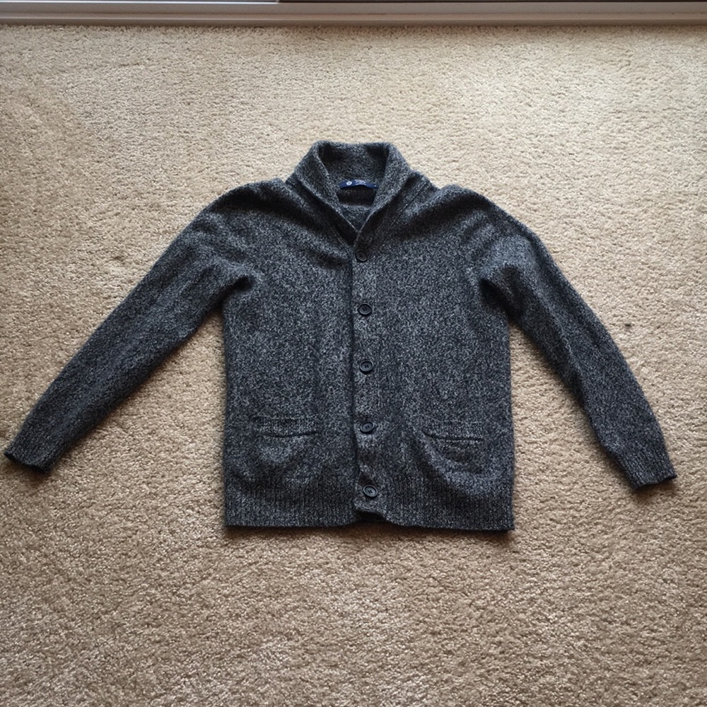 J Crew men's 100% lambs wool cardigan
